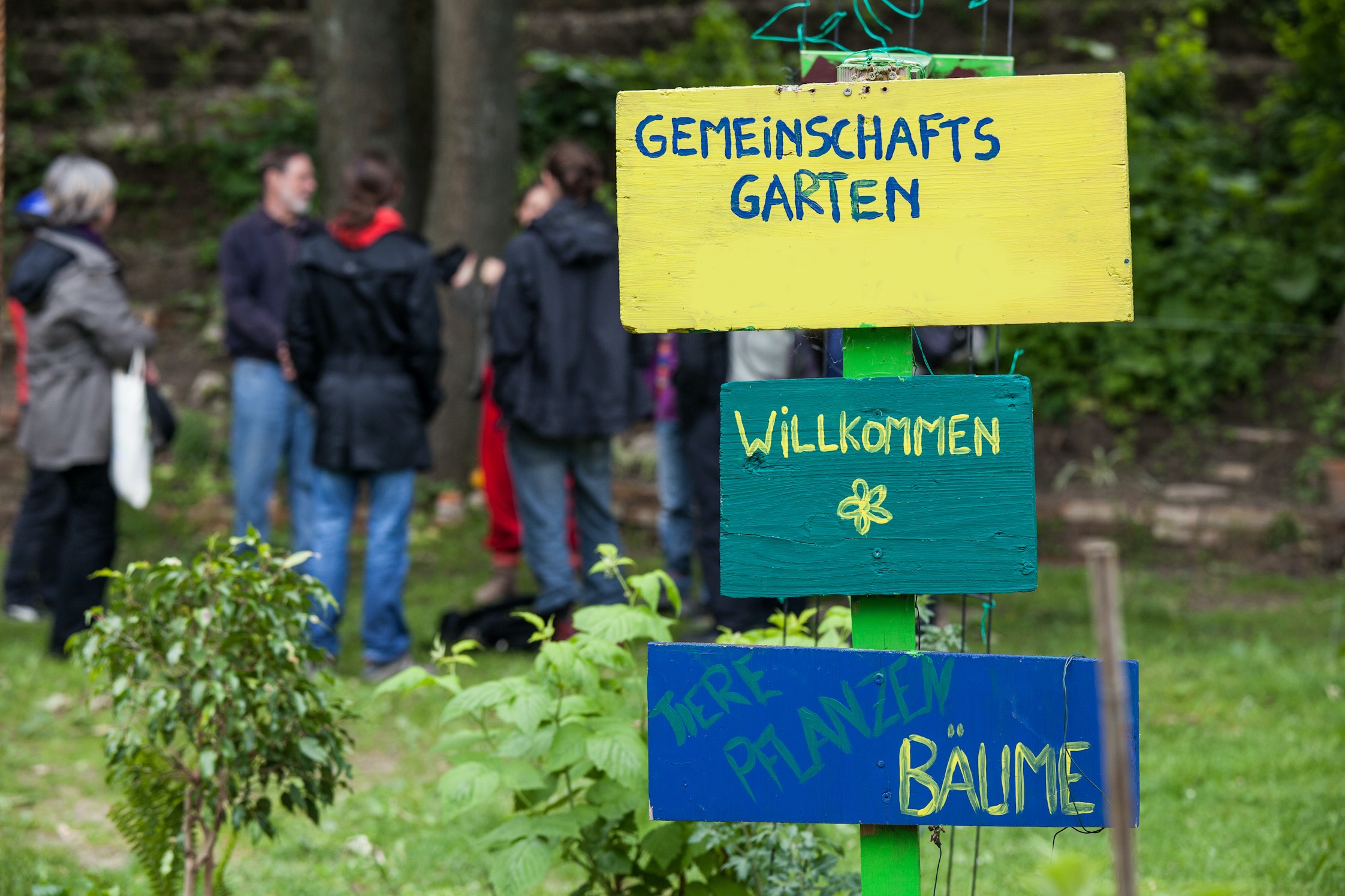 Gemeinschaftsgarten Willkommen